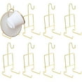 thumbnail image 1 of Cup and Saucer Display Stand, 8 Pcs Tea Cup and Saucer Holders, Teacup Coffee Mug Organizer Rack, Golden Finish Metal Mug and Saucer Stand for Tea Coffee Cups Plates, 1 of 6