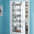 thumbnail image 3 of Over The Door Pantry Organizer, 6-Tier Black Hanging Storage Rack for Kitchen, Bathroom & Laundry Room, 3 of 8