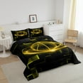 thumbnail image 3 of Gold Basketball Comforter Sets Full Size Teens Adults,3D Neon Grid Bedding Set,Sports Lover Bed Set,Athletic Sports Down Comforter Bedroom Decor, 3 of 7