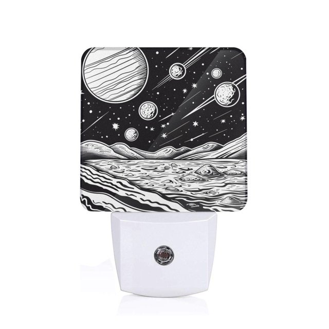 Wukai Cosmic Landscape Celestial Art Energy-Saving Plug-In Night Light with Auto Dusk-to-Dawn Sensor, Design for Bedrooms, Hallways - Safe, Reliable, Minimalist-EU