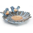 thumbnail image 5 of 8.26”Small Ceramic Bird Bath Bowl, Wild Bird Baths Birdfeeder With Birds Figurines Decorations For Outdoors Garden Yard Lawn(Blue), 5 of 6