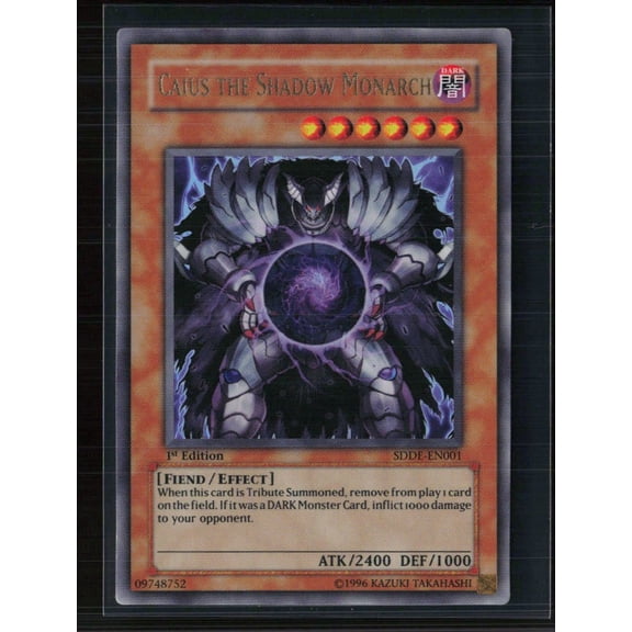 Lightly Played Yu-Gi-Oh! Caius the Shadow Monarch SDDE-EN001 UR 1st Edition Trading Card