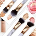 thumbnail image 6 of Soft Makeup Brushes, Precision Brushes With Marble Handle, Synthetic Fibers For Non-Shedding Professional Makeup Application, Complete Makeup Brush Set Including Face And Eye, 6 of 7
