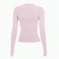 thumbnail image 5 of Towmus Womens Long Sleeve Shirts Crop Tops Crew Neck Going Out Basics Tees Trendy Winter Clothes, 5 of 5