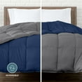 thumbnail image 3 of Bare Home 1800 Collection Reversible Down Alternative Comforter, All-Season, Queen, Dark Blue/Gray, 3 of 10