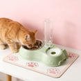 thumbnail image 3 of Stainless Steel Cat Bowls Elevated, Cat Food and Water Bowl Set, Cat Water Dispenser, 2-in-1 Stainless Steel Pet Bowl with Gravity Waterer for Small & Medium Cats & Dogs, 3 of 4