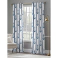 thumbnail image 4 of Summer Ocean Sheer Curtains 108 Inches Long 2 Panels Blue Anchor White Stripes Light Filtering Semi Sheer Window Curtains Drapes for Bedroom Living Room 52"x108"x2, 4 of 7