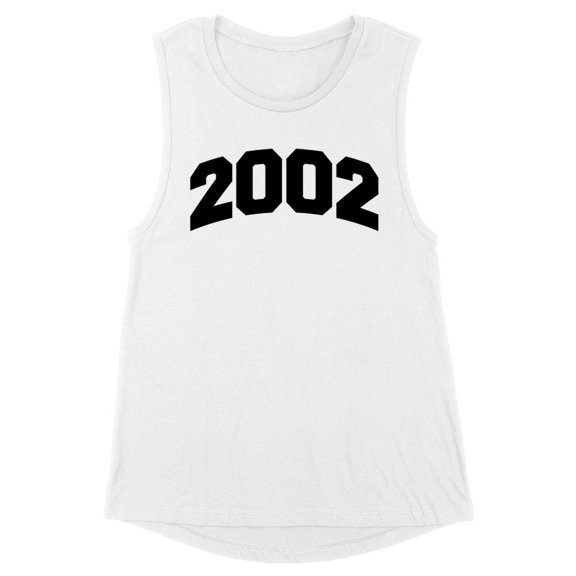 2002 College Style Women's Muscle Tank Large White