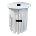 thumbnail image 4 of 30 inch Round Highboy Cocktail Wavy Draping Spandex Table Cover White, 4 of 4