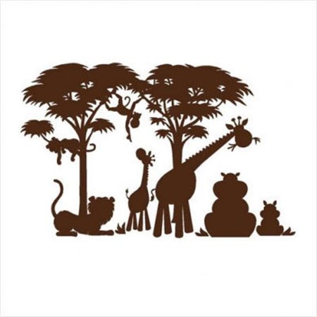 E 5-1414 Large Silhouette Safari P.1 - Paint It Yourself