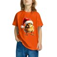 thumbnail image 4 of Odeerbi Toddler Boys Girls Christmas T-shirt Fashion Cute Christmas Printed Casual Short Sleeve Cotton Top Shirt Toddler Clothes Orange, 4 of 5