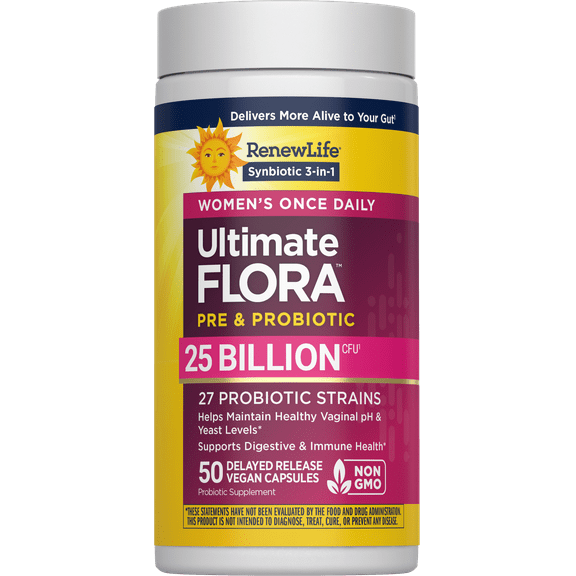 Renew Life Womens Wellness, Womens Care Probiotic, 25 Billion CFU per Cap, 50 Count