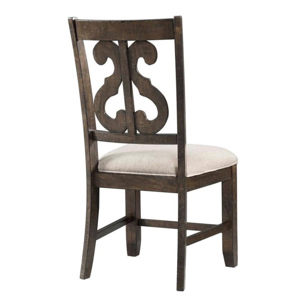 Picket House Furnishings Stanford Wooden Swirl Back Side Chair Set