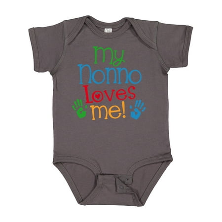 

Inktastic Nonno Loves Me Outfit Gift Baby Boy or Baby Girl Bodysuit
