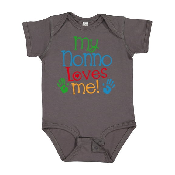 Inktastic Nonno Loves Me Boys or Girls Baby Bodysuit