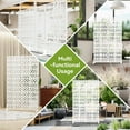 thumbnail image 6 of Metal Privacy Screen for Outdoor Freestanding Privacy Screens, 72" H x 44" W White Fence Panels with Stand, Patio Metal Screens for Outside Outdoor Divider Deck Balcony Garden and Indoor, 6 of 6