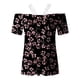 thumbnail image 4 of Blusa informal de manga corta con cuello en V y encaje con hombros descubiertos para mujer OAVQHLG3B Store  lin121212, 4 of 5