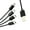 Black, variant on 4 in 1 USB to 4USB C Port Charging Cable Power Supply Wire Line 3.0mm for Laptops Tablets Phones 50cm Long