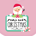 thumbnail image 4 of Inktastic Baby's First Christmas Boys or Girls Baby Bib, 4 of 4
