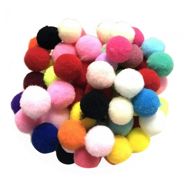 100 Pompones Bolas Regalos Manualidades Colores - Set de 100 pompones de colores para proyectos creativos