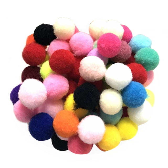 100 Pompones Bolas Regalos Manualidades Colores - Set de 100 pompones de colores para manualidades y regalos
