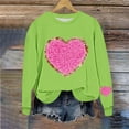 thumbnail image 4 of Womens Oversized Sweatshirts Valentine's Love Heart Printed Shirts Long Sleeve Round Neck Blouses Valentine's Day Sweater Pullover Tops, 4 of 5
