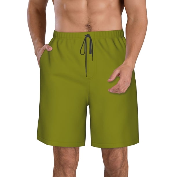 Fotbe Olive Trajes de Baño Estampados para Hombre, Shorts de Verano de Secado Rápido, Ropa de Playa, Bañadores-XX-Large