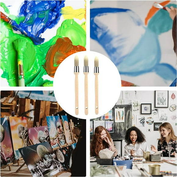 3 Pieces Small Paint Brush Edge Painting Tool Trim Brush Corner Paint Brush for Sash Baseboards House and Art Supplies