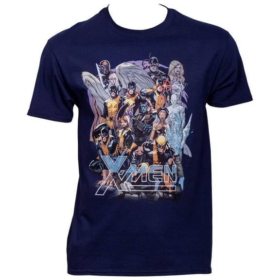 X-Men 808486-2xlarge Past & Future United T-Shirt for Mens, Blue - 2XL