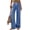 Dusk Blue, variant on Womens Wide Leg Jeans High Waisted Stretchy Baggy Straight Leg Drawstring Trendy Denim Pants Summer