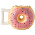 thumbnail image 1 of Tazas de cerámica con forma de donut - Deliciosas chispas de donut - Ideales para café, té, chocolate caliente y más - Regalos divertidos de tazas de café - Rosa, 1 of 4