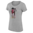 thumbnail image 2 of Women's G-III 4Her by Carl Banks Heather Gray Tampa Bay Buccaneers Football Girls Graphic Fitted T-Shirt, 2 of 3