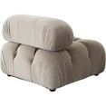 thumbnail image 4 of Hito 37 Inch Armless Chair Thick Cushioned Seat and Back Brown Upholstery, 4 of 6