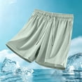 thumbnail image 5 of VBVC Women's and Women's Plus Ice Silk Athletic Shorts , Lightweight Running Shorts For Women , Ladies' Drawstring Summer Shorts with Zipper Pockets,Green,M-5XL, 5 of 5