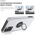 thumbnail image 3 of Case for Samsung A32 5G [Not fit A32 4G], Light Shockproof Protective Cover with Built-in Rotating Holder Kickstand Compatible for Samsung Galaxy A32 5G (Silver), 3 of 14
