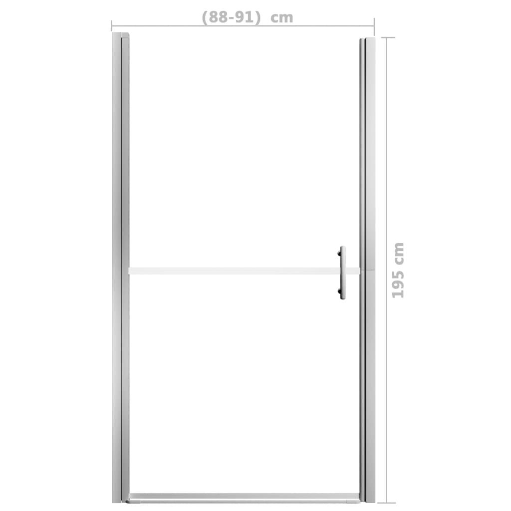 vidaXL Pivot Shower Door Bathroom Bath Screen Shower Enclosure Tempered Glass