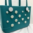 thumbnail image 3 of 24PCS Rubber Beach Bag Accessories Charms,Rubber Beach Totes Accessories Inserts,Daisy Flower Pearls Bag Charms, 3 of 5