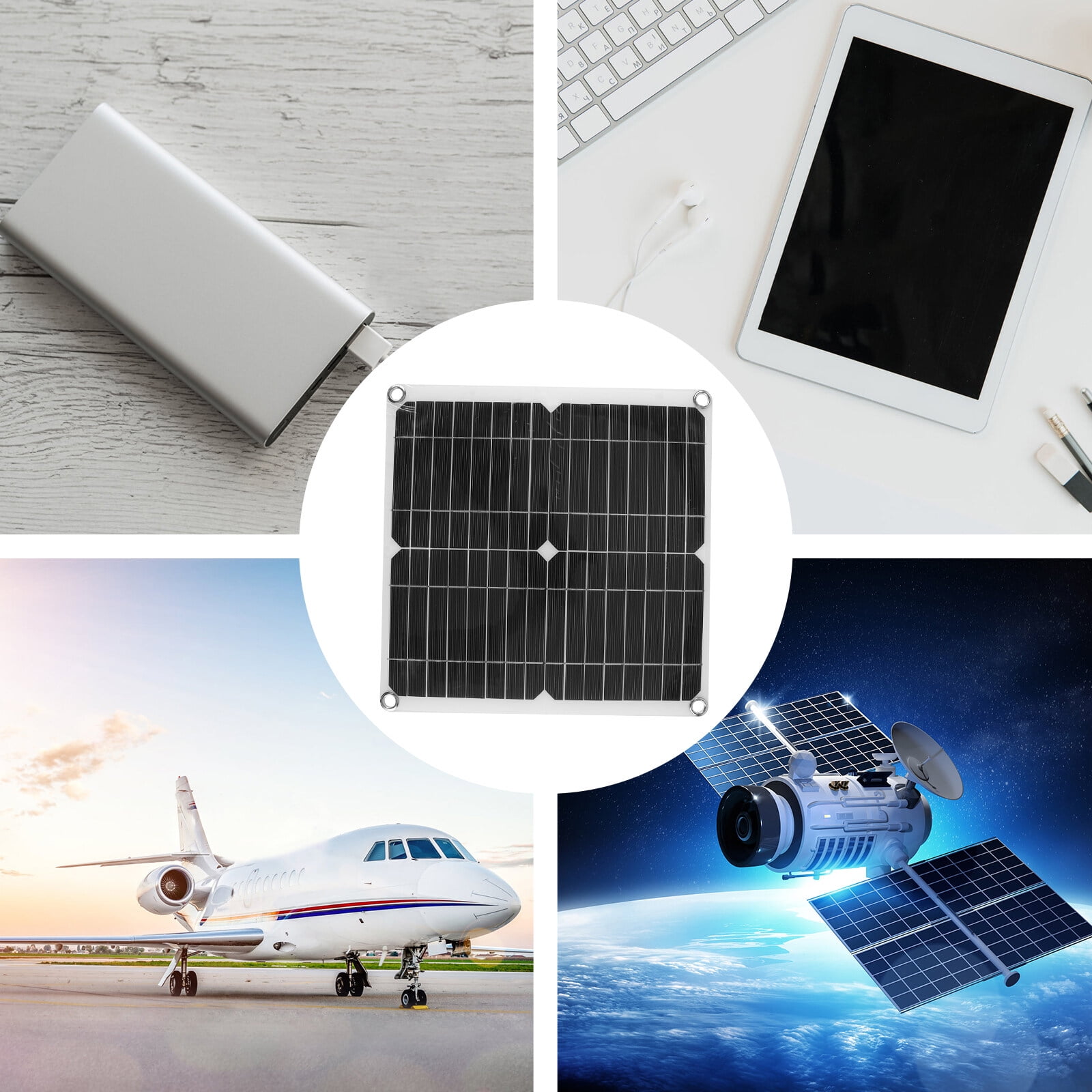 1 Set 200W Outdoor Photovoltaic Solar Power Panel Charging Solar Panel