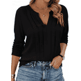 thumbnail image 4 of SOMER Womens Tops Long Sleeve V Neck Shirts Dressy Casual Blouses Tunic Tops for Women Business and Going Out,2025 Fall Trendy, 4 of 7