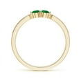thumbnail image 2 of ANGARA Natural Vintage Inspired Two Stone Emerald Ring with Diamonds in 14K Yellow Gold for Women (Size-3mm) | May Birthstone, Birthday, Anniversary, Jewelry Gift for Women | Natural Emerald Ring, 2 of 8