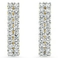thumbnail image 2 of Pompeii 1 - 5 Ct Double Row Diamond Hoops 14k Gold Lab Grown Women's Earrings (,VS1-VS2), 2 of 2