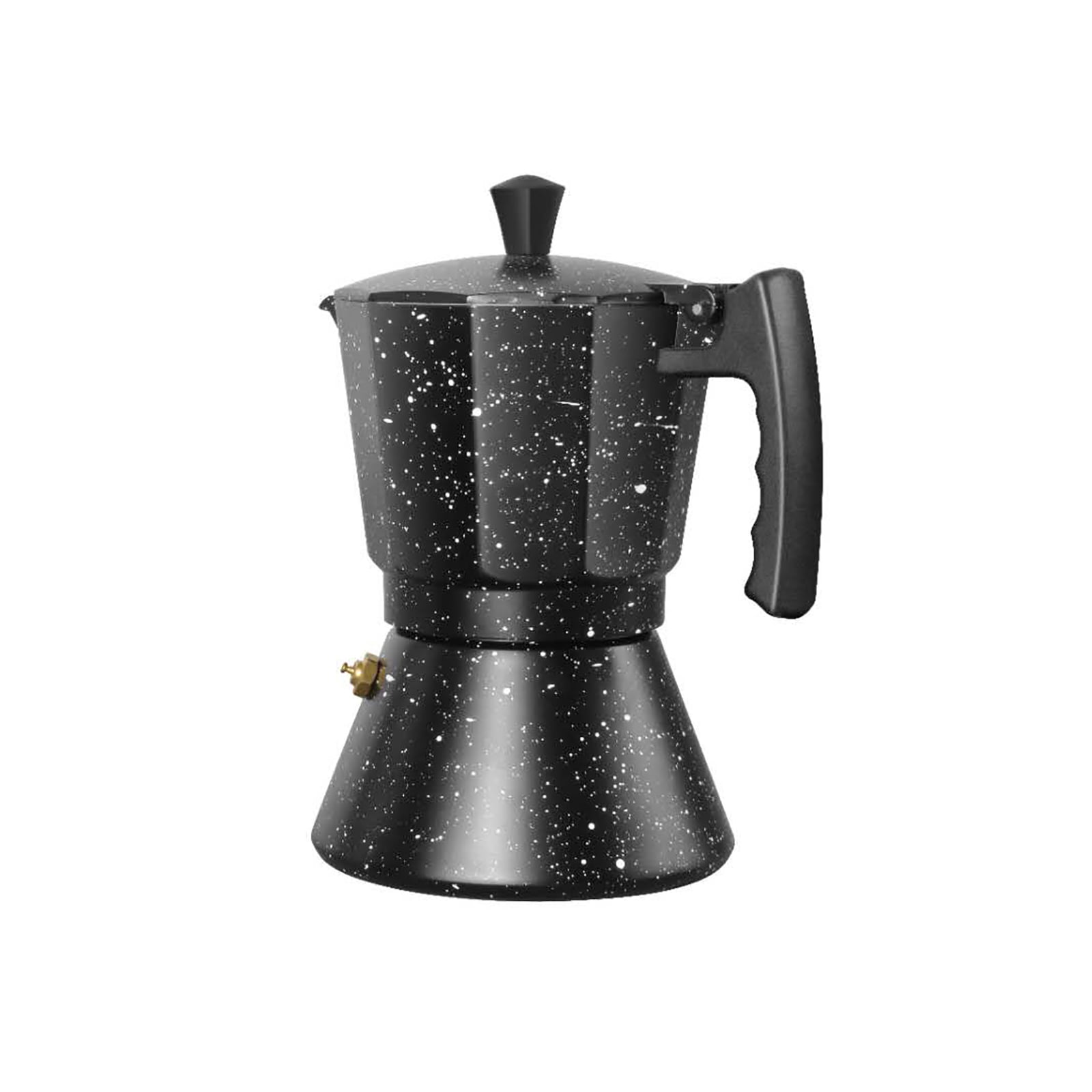Bialetti New Moka Induction Coffee Maker Moka Pot,Aluminium,Black: Italian  Made,4 Cup 200 ml