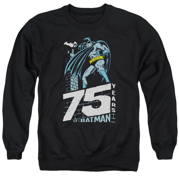 Batman Rooftop Adult Crewneck Sweatshirt Black