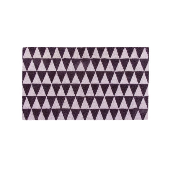 Black and Gray 3-Dimensional Triangle Print Doormat 17 x 29