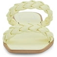 thumbnail image 2 of Dolce Vita Indy Lemon Cream Stella Slip On Open Squared Toe Woven Straps Sandals (Lemon Cream Stella, 8.5), 2 of 6