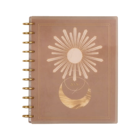 Happy Planner Monthly Weekly Big PlannerJan- December 2026 Star Lover, 2 Sticker Sheets Included, Disc Bound