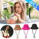 thumbnail image 1 of Fundas de paja 10mm en forma de sombrero | Divertidos adornos de paja de vasos reutilizables | Accesorios para bebidas de silicona de grado alimenticio | Se adapta a vasos de 30 oz y 40 oz | A, 1 of 2