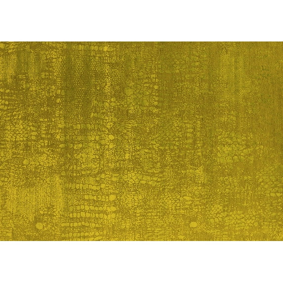 Ahgly Company Indoor Rectangle Oriental Yellow Industrial Area Rugs, 8' x 10'