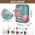 thumbnail image 3 of Haosy Accordion File Organizer Zipper Binder 500 Sheet 6-Tab Expanding File Folder Multi-Pocket 1.2 Inch 3 Ring Fairy Sitting Book and Coffee, 3 of 7