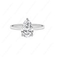 thumbnail image 4 of Cora Jewellery 3CT Pear Moissanite Solitaire Engagement Ring For Women, 14K White Gold, 4 of 5